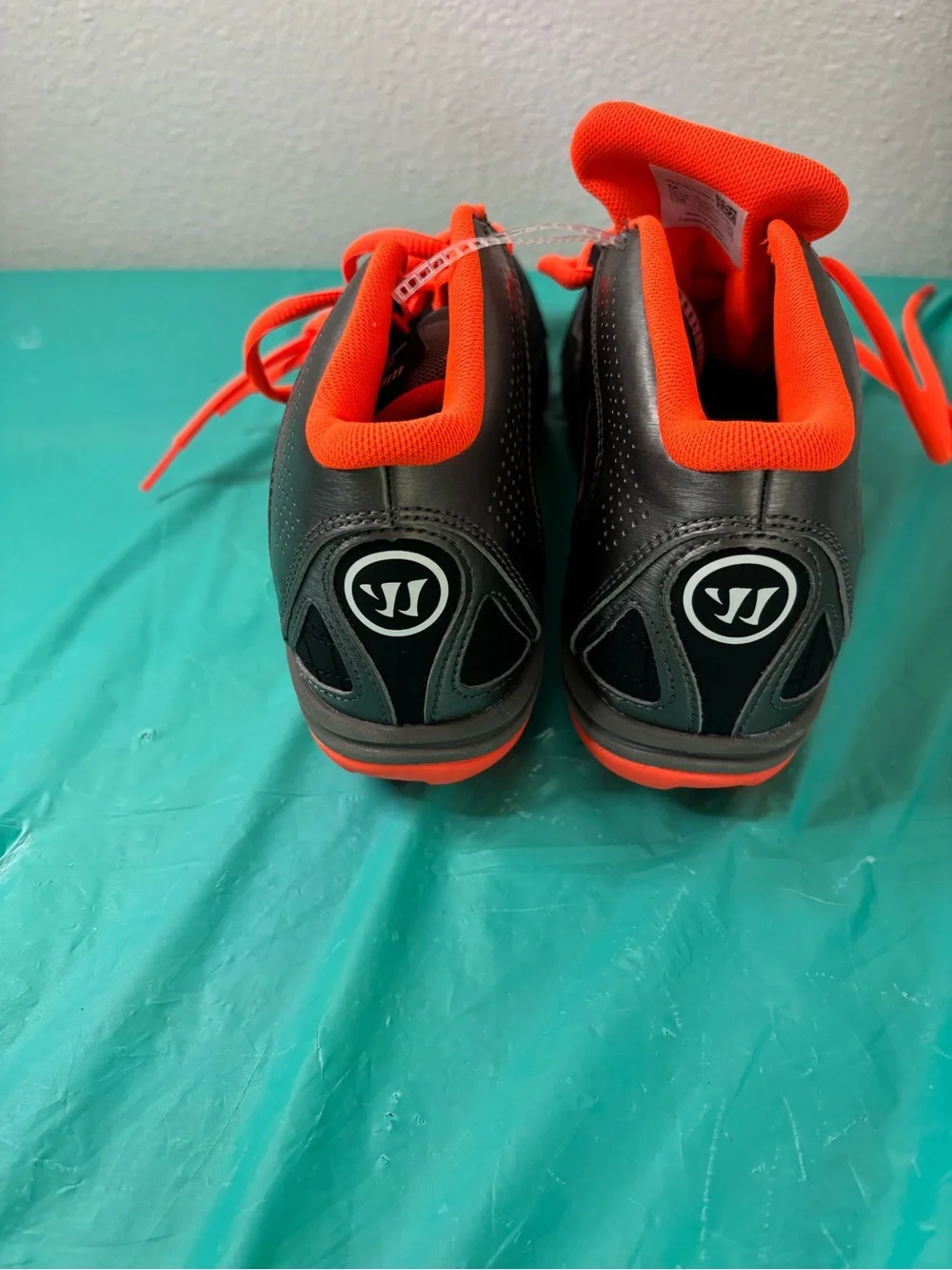 Kids' Black and Orange Lace-Up Sneakers